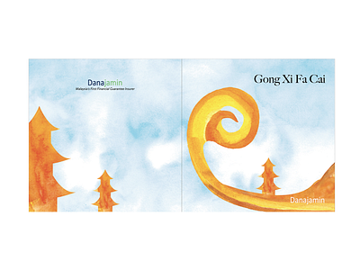 Festive cards - Gong Xi Fa Cai chinesenewyear festivecards illustration monkey monkeytail watercolor yearofthemonkey