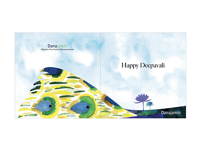 Happy Deepavali deepavali festivalcards festivecards finearts happydeepavali illustration india indianculture indianfestive peacock watercolor