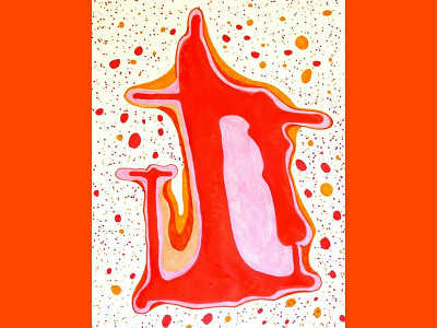 Feminism 1.2 abstractart acrylic painting babypink feminine feminism finearts illustration orange pinkdots red reddots yellow yellowdots