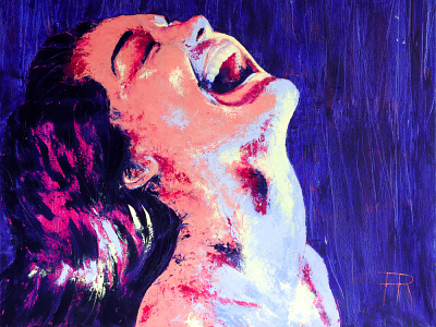 Romy Schneider oil paint