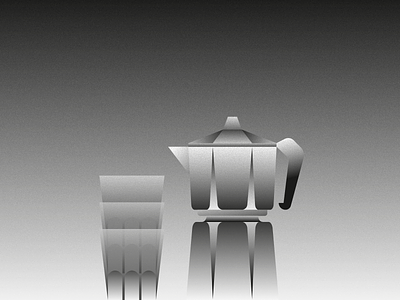 Coffee on vase black coffee design gradients illustration texture vector