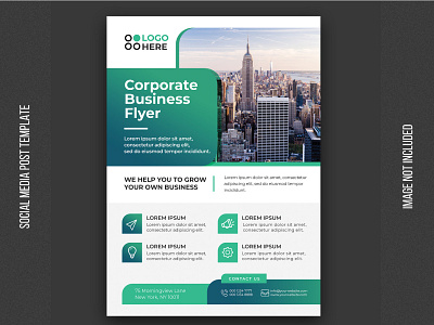 Corporate business flyer abstract agency banner brochure business business flyer city corporate cover design flyer print psd real estate tempalte