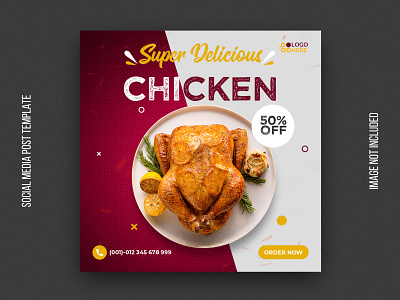 Food menu social media instagram post template abstract agency banner brochure business chicken corporate delicious design flyer food food menu instagram instagram post launch post psd restaurant tempalte