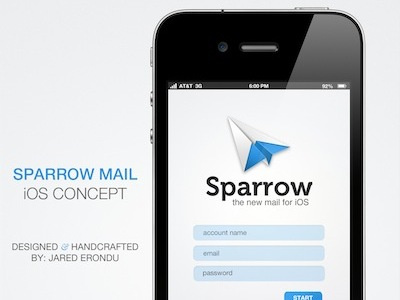 Sparrow Mail Login Concept
