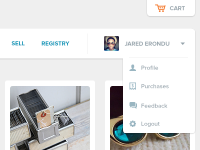 Etsy redesigned project - header