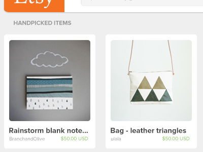 Etsy redesigned project - featured etsy featured navigation redesign