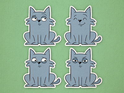Cat Stickers animal cartoon cat cute illustration photoshop