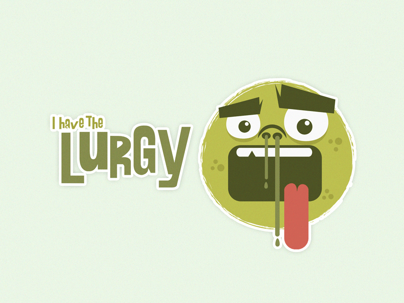 The Lurgy cartoon cute design illustration lurgy man flu photoshop sick vector