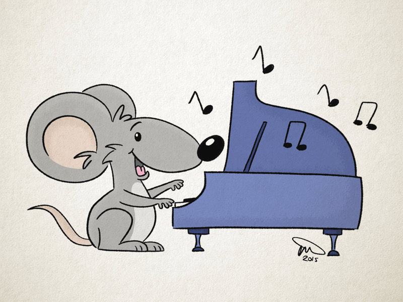 Mouse Playing the Piano