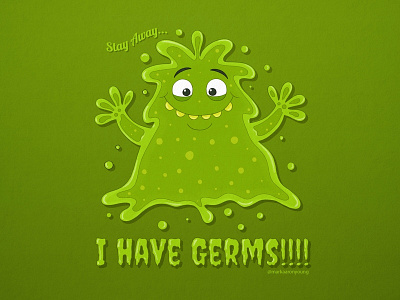 Germs! cartoon cute germs green illustration photoshop sick unwell