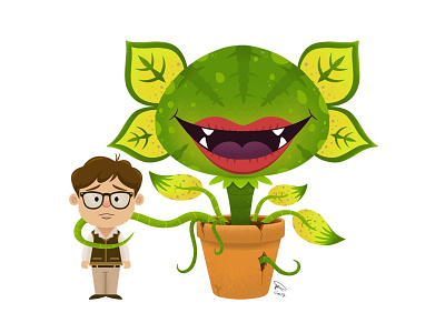 Audrey II audrey ii cartoon feed me now film horror little shop of horrors monster movie plant