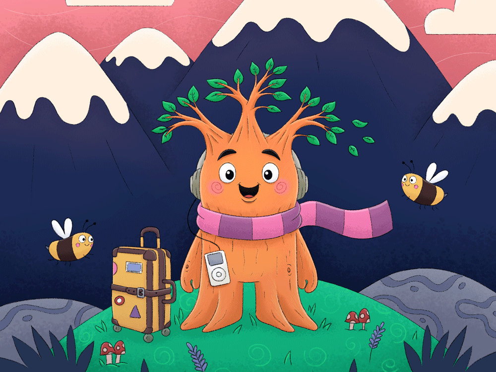 Ent cartoon characterdesign cute ent fantasy holiday illustration photoshop tree