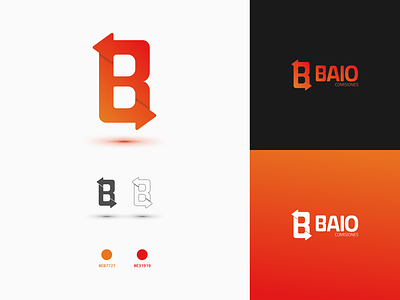 Baio Logo b logo branding design diseño gradient graphicdesgn icon imagotype logo logo design typography vector
