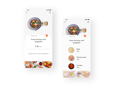 Food app app design ui