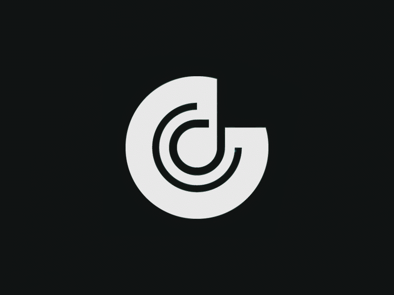 Letter "D" Logo Animation animation black and white concept d letter d letter animation d logo d logo animation logo logo animation neon animation neon light neon light animation turqoise