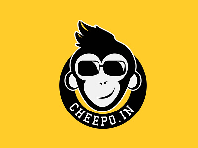 Cheepo Logo black and yellow black logo branding clothing design coreldraw design flat graphic design icon identity illustration logo minimal monkey logo vector