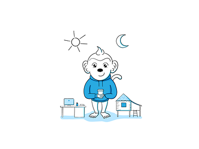 Mascot Illustration for PopStack Website - 1/3