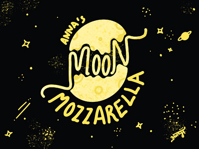 Moon Mozzarella alien anaya branding digital identity digitalart digitalpaiting illustration planet procreate5