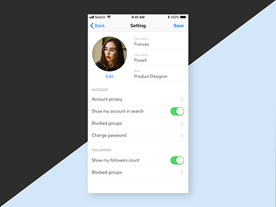 Day 007 - Setting - Daily UI Design Challenge challenge mobile setting uidesign ux