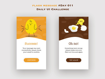 Day 011 - Flash Message - Daily UI Design Challenge challenge flashmessage uidesign ux
