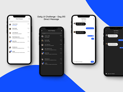 Day 013 - Direct Message - Daily UI Design Challenge challenge message mobile uidesign ux