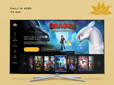 Day 025 - TV App - Daily UI Design Challenge challenge tvapp uidesign ux