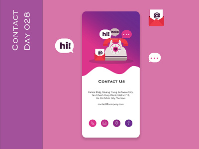 Day 028 - Contact - Daily UI Design Challenge challenge contact mobile uidesign ux