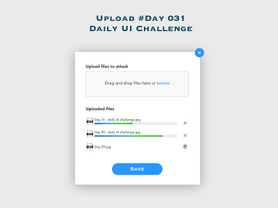 Day 031 - File Upload - Daily UI Design Challenge challenge uidesign upload ux