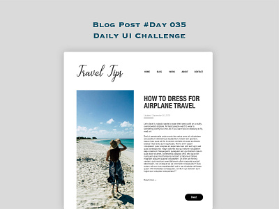 Day 035 - Blog Post - Daily UI Design Challenge