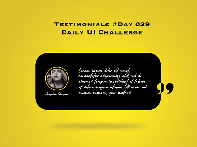 Day 039 - Testimonials - Daily UI Design Challenge