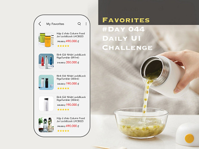 Day 044 - Favorites - Daily UI Design Challenge challenge favorites mobile uidesign ux