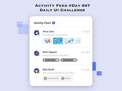Day 047 - Activity Feed - Daily UI Design Challenge activity feed challenge uidesign ux