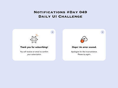 Day 049 - Notifications - Daily UI Design Challenge challenge notifications uidesign ux