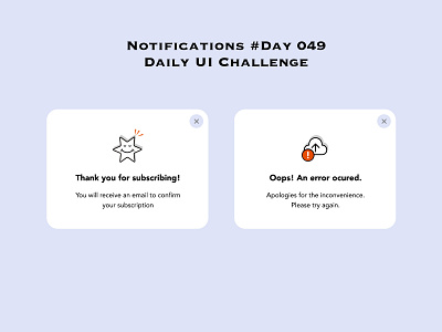 Day 049 - Notifications - Daily UI Design Challenge