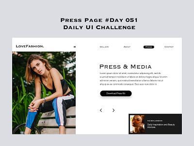 Day 051 - Press Page - Daily UI Design Challenge