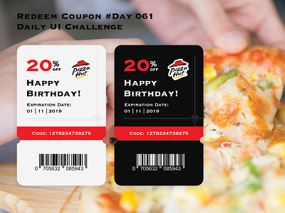 Day 061 - Redeem Coupon - Daily UI Design Challenge challenge redeem coupon uidesign ux