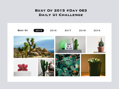 Day 063 - Best of 2015 - Daily UI Design Challenge