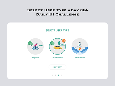 Day 064 - Select User Type - Daily UI Design Challenge challenge select user type uidesign ux