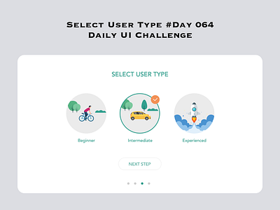 Day 064 - Select User Type - Daily UI Design Challenge