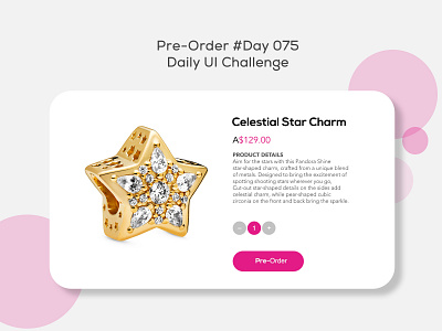 Day 075 - Pre-Order - Daily UI challenge