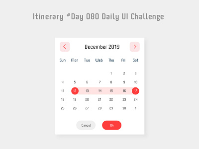 Day 080 - Date Picker - Daily UI challenge