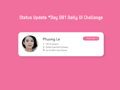 Day 081 - Status Update - Daily UI challenge