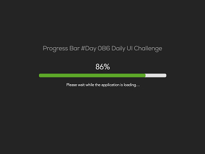 Day 086 - Progress Bar - Daily UI challenge challenge progress bar uidesign ux
