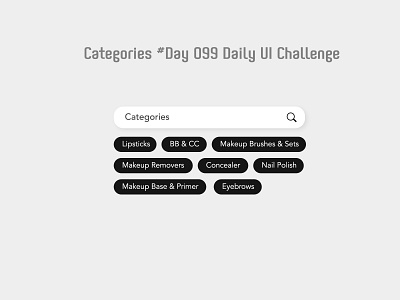 Day 099 - Categories - Daily UI challenge categories challenge uidesign ux