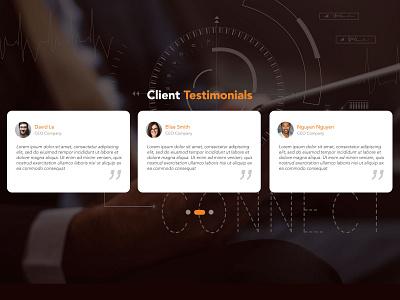 Daily UI - Day 101 - Client Testimonials