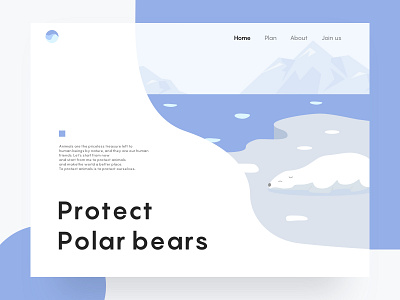 Protect polar bear illustrations