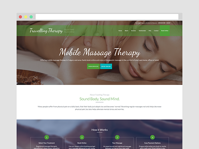 Massage Therapy Website Design homepage landing page webdesign website website design wordpress theme