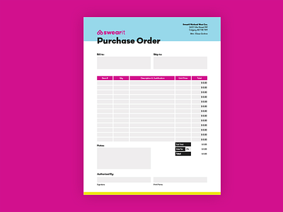 Purchase Order form design forms graphicdesign print design purchase order