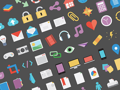 Flattastic Icon Set flat freebie icons