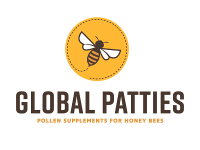 Logo Design for Pollen Supplements bee logo branding flat identity logo logomark